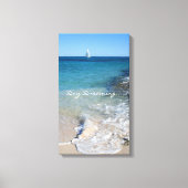 Dagdromen - Witte zeilboot - Canvas (Voorkant)