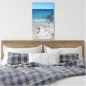 Dagdromen - Witte zeilboot - Canvas (Insitu (Slaapkamer))