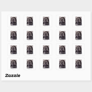 Dagdromen zijn vluchtige postzegelstickers vierkante sticker