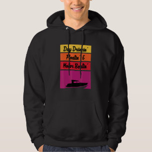 Dagdronken dobberend varend met een pontonboot Kap Hoodie
