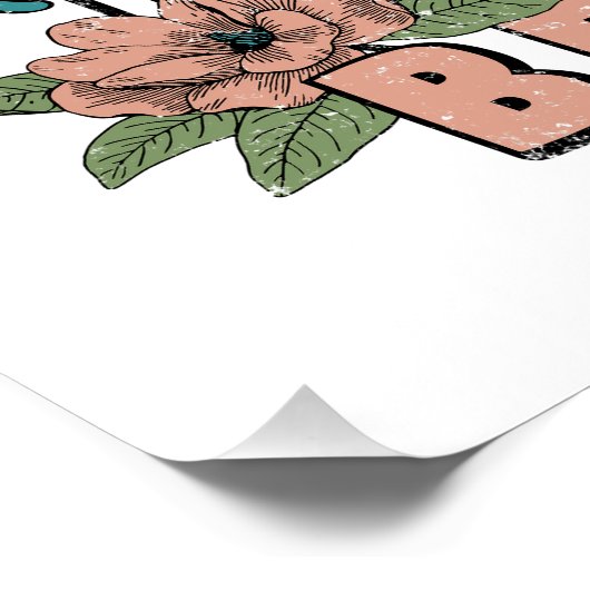 Dagdroom - Kute Dragonfly - Floral Perfect Poster (Hoek)