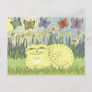 Dagdroom van de Daffodil Tabby Briefkaart