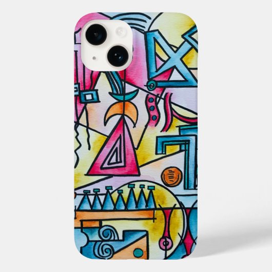 Dagdroom-Whimsical Modern Bauhaus Geometrische Kun Case-Mate iPhone Case (Achterkant)