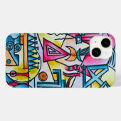 Dagdroom-Whimsical Modern Bauhaus Geometrische Kun Case-Mate iPhone Case (Achterkant (horizontaal))