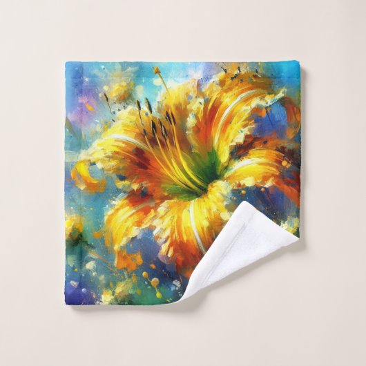 Dagelijks Bloemen Impressionistisch Schilderij Gee Bad Handdoek (Wasdoekje)
