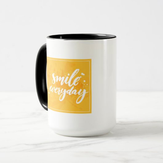Dagelijks glimlachen mok (Voorkant links)