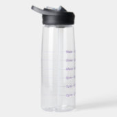 Dagelijks hydratatieschema Wit Paarse Groovy Waterfles (Rechts)