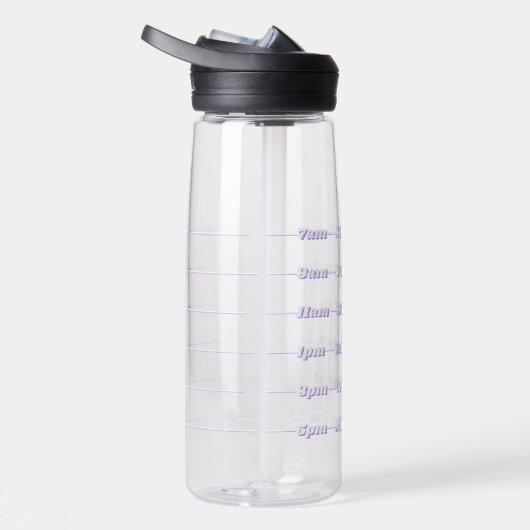 Dagelijks hydratatieschema Wit Paarse Groovy Waterfles (Rechts)