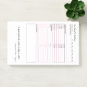 Dagelijks in roze, wit en zwart post-it® notes (Kantoor)