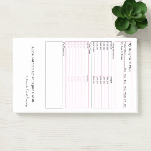 Dagelijks in roze, wit en zwart post-it® notes (Kantoor)