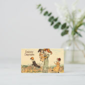 Dagelijks  kindermeisje visitekaartje (Staand voorkant)