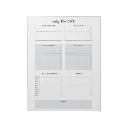 Dagelijks naar-doe-notebookscherm notitieblok (Gedraaid)