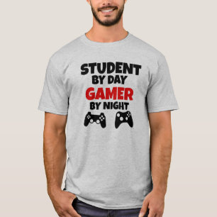 Dagelijks student, 's nachts Gamer T-shirt