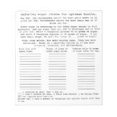 Dagelijks suikertrackerlog reduceert de uiteinden  notitieblok (Voorkant)