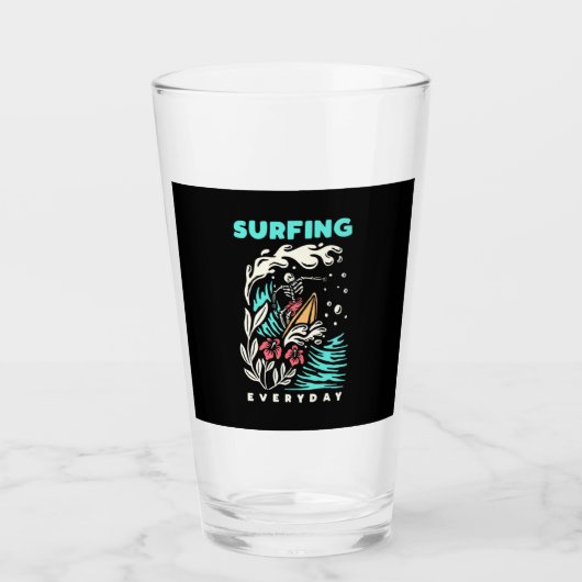 Dagelijks surfen glas (Voorkant)