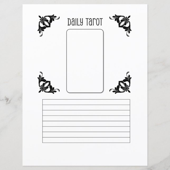 Dagelijks tarotblad (Voorkant)