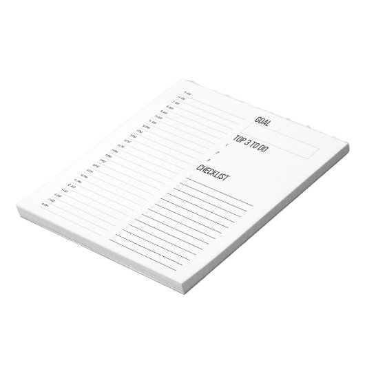 Dagelijks Uurplanner Notitieblok (Gedraaid)