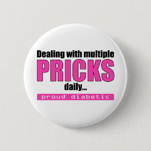 Dagelijks werken met meerdere Pricks (roze) Ronde Button 5,7 Cm
