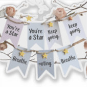 Dagelijkse Affirmatiebanners: optillende plannerst Sticker (Voorkant)