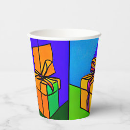 Dagelijkse bekertjes met cadeaudesign papieren bekers