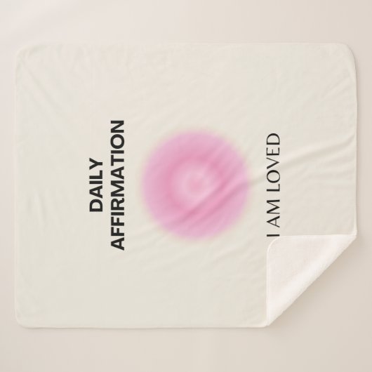 Dagelijkse bevestiging, positieve bevestiging, Spi Sherpa Deken (Voorkant (horizontaal))