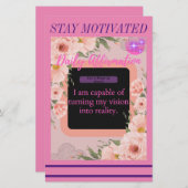 Dagelijkse bevestigingsnotitie Kaart (Dag 1) (Voorkant / Achterkant)