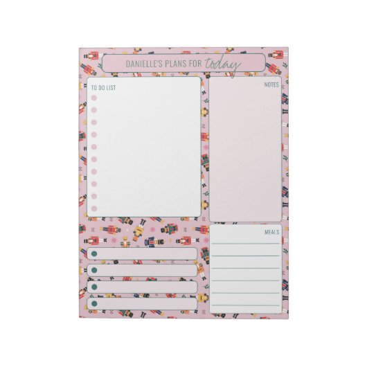 Dagelijkse boodschapper Noteert maaltijden om lijs Notitieblok (Gedraaid)