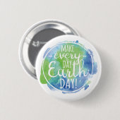 Dagelijkse Button op de Aarde (Voorkant /achterkant)