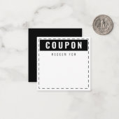 Dagelijkse coupons | Blanco Classic Black Notitiekaartje (Voorkant / Achterkant in situ)