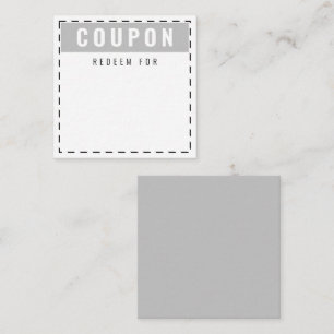 Dagelijkse coupons Blanco lichte grijs Notitiekaartje
