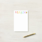 Dagelijkse crawl memo's post-it® notes (Op bureau)