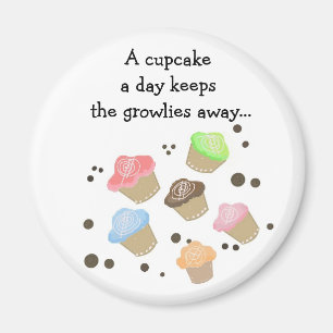 Dagelijkse Cupcake Spreuk Magneet