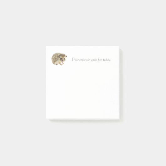 Dagelijkse Doelstellingen na de dag - Egel Post-it® Notes (Voorkant)