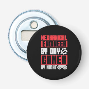 Dagelijkse gamer 's nachts technicus button flesopener