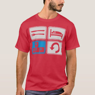 dagelijkse gaming computer retro cadeau t-shirt