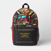 Dagelijkse helden ontslaan vrachtwagengolven bedrukte rugzak (Voorkant)