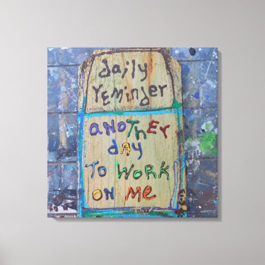 dagelijkse herinnering canvas afdruk (Voorkant)