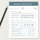 Dagelijkse herinneringen Dagelijkse Planner Dageli Notitieblok