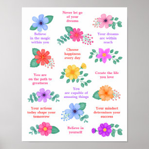 Dagelijkse herinneringen Positieve Motivatie quote Poster