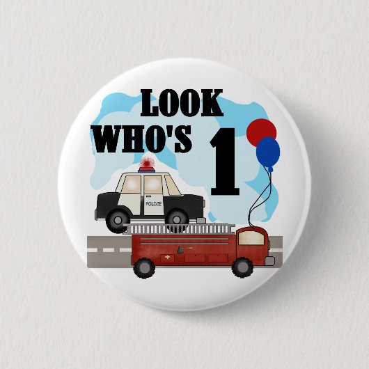 Dagelijkse hertogen Eerste verjaardag overhemden e Ronde Button 5,7 Cm (Voorkant)