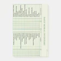 Dagelijkse Kaart van de Morele Inventaris Post-it