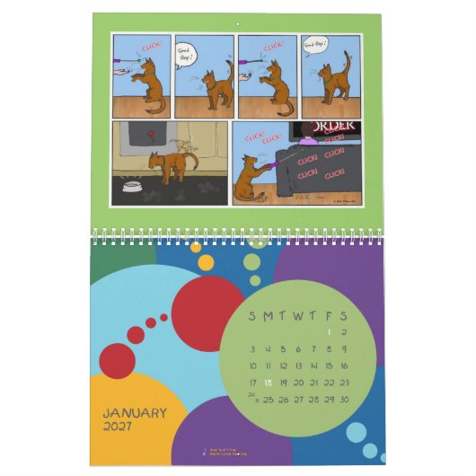 Dagelijkse kalender voor Cartoon Abyssiniërs 2013 (Jan 2027)