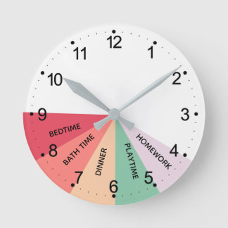 Dagelijkse Kleuren schema Ronde Klok