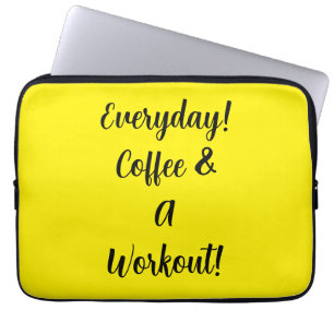 Dagelijkse koffie & een workout laptop sleeve