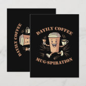 Dagelijkse koffie Mugspiratie Informatiekaartje (Voorkant / Achterkant)