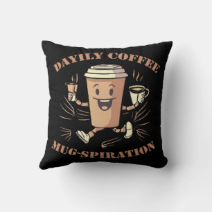Dagelijkse koffiemug inspiratie kussen