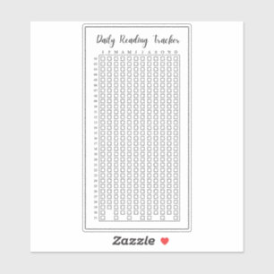 Dagelijkse leesgewoonte Tracker Lezen Log Journali Sticker