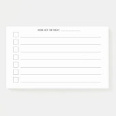 Dagelijkse lijst van werkzaamheden: controleblad 1 post-it® notes (Voorkant)