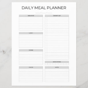 Dagelijkse Maaltijdplanner   Eenvoudig Minimalisti Flyer