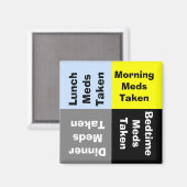 Dagelijkse medicatie herinnering magneet (Voorkant / Achterkant)